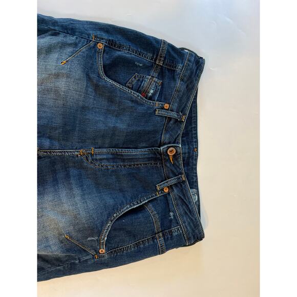 Diesel Fayza-Ne Skinny Stretch Sweat Distressed Denim Jeans Womens Size 25 Blue - Picture 7 of 16